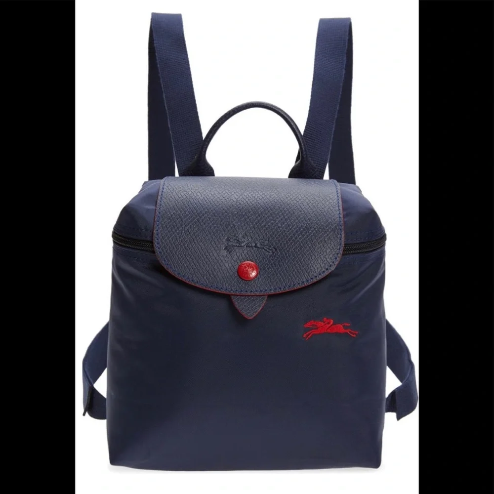 NWT Longchamp Le Pliage Club mini backpack Navy - Picture 2 of 12